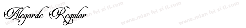 Alegarde Regular字体转换
